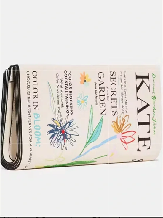 💐Kate Spade Floral Magazine Clutch — Cream with Multicolor Blooms 💐 - Picture 16 of 16